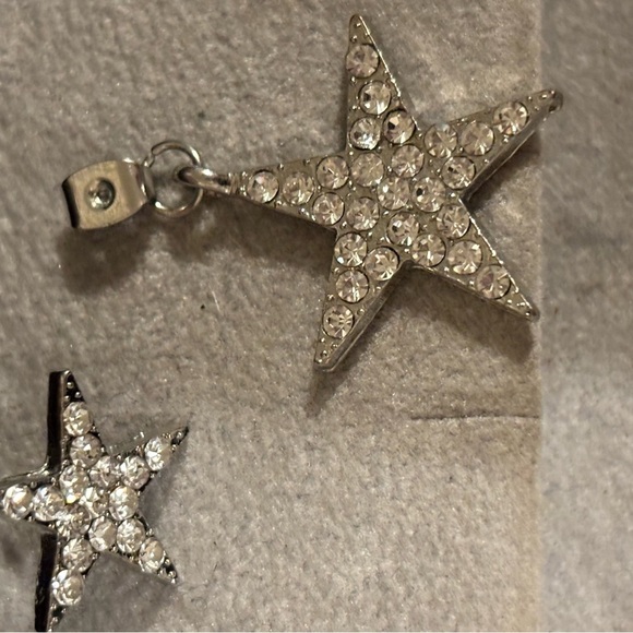 Star Rhinestone Dangle Earrings - Picture 6 of 9